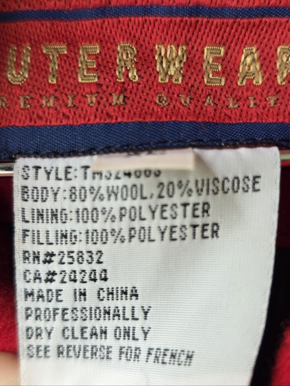 Wrangler Twenty X Calgary Stampede Rodeo Red Wool Lined Vest XL - Picture 10 of 10
